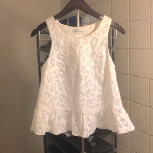 Trina Turk Carlisa Cream Blouse Size Small